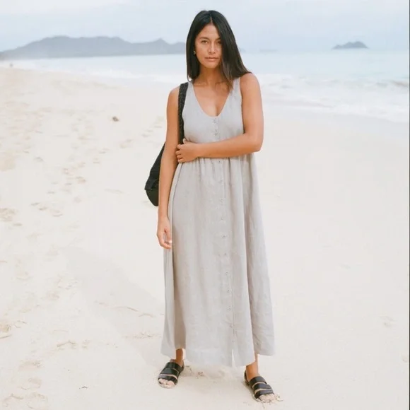 Ozma Billie Dress in Fog - Picture 1 of 10